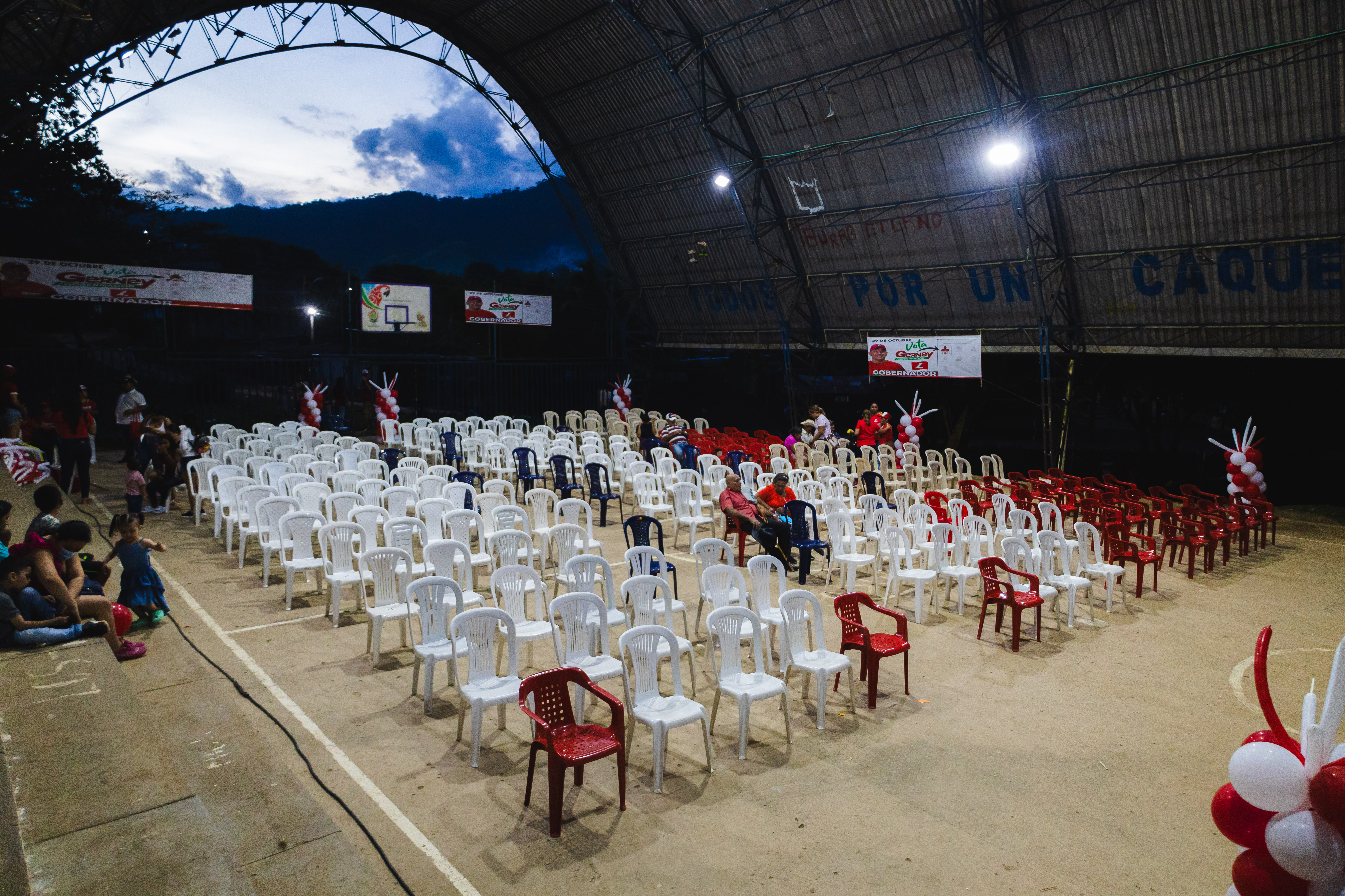 Women at a political rally